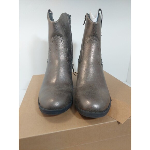 Frye and Co. Women's Size 6.5 Daxx Stacked Heel Cowboy Boots 6.5M Platinum - Picture 5 of 13